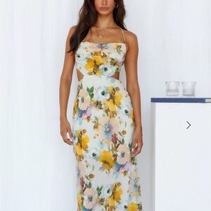 Hello Molly Multicolor Floral Midi Dress